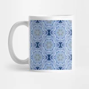 Digital Abstract Blue Pattern Mug